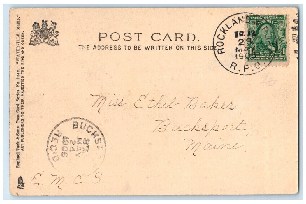 1906 Foss Hall Colby College Building Waterville Maine ME Tuck's Posted Postcard