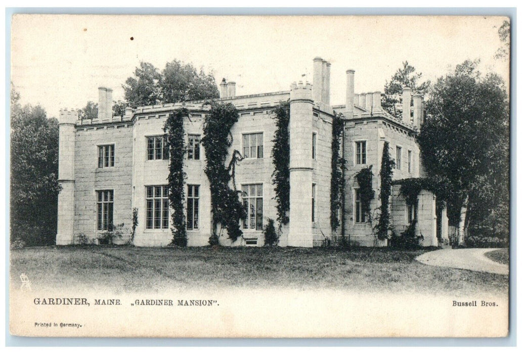 1906 Gardiner Mansion Gardiner Maine ME Tuck's Posted Antique RPO Postcard