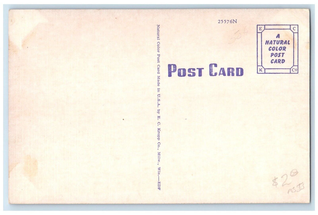 c1940 Looking West Commercial Street Schmierer Exterior Atchison Kansas Postcard