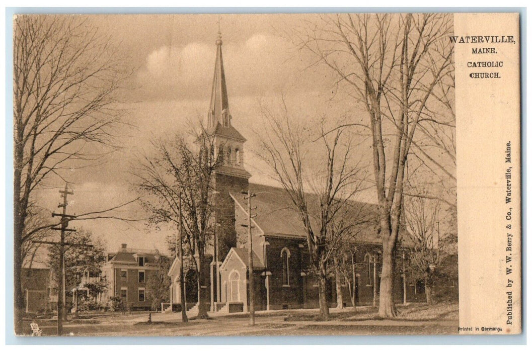 c1905 Catholic Church Waterville Maine ME Tuck's Unposted Antique Postcard