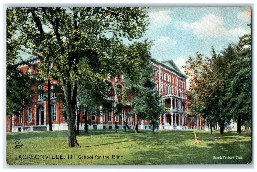 c1910's School For The Blind Jacksonville Illinois IL Tuck's Antique Postcard