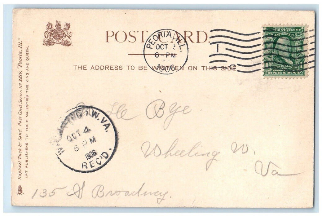 1906 Adam Street Looking North Salzenstein Co Peoria Illinois IL Tuck's Postcard