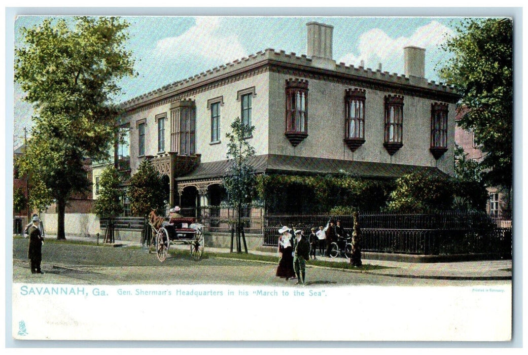 Gen. Sherman's Headquarters March The Sea Savannah Georgia GA Tucks Postcard