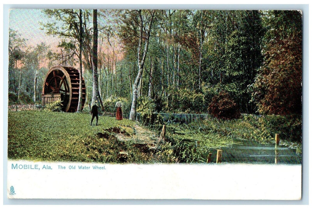 c1905 The Old Water Wheel Mobile Alabama AL Tuck's Antique Postcard