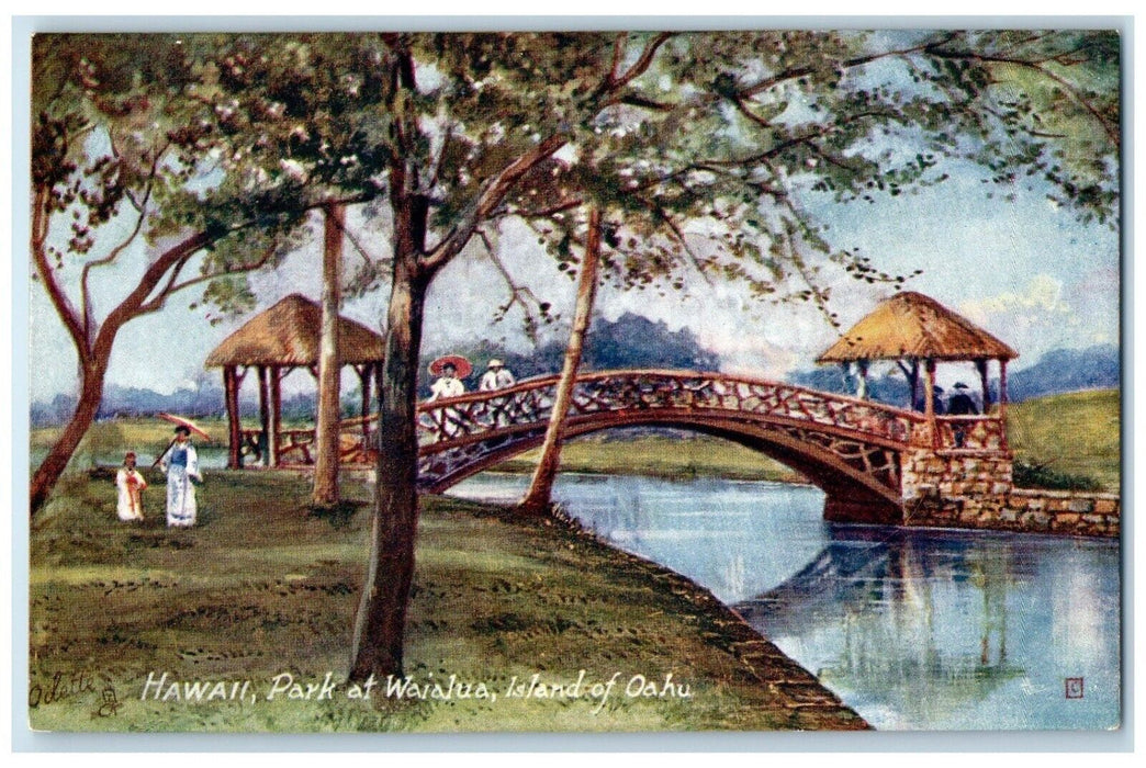 c1910's Hawaii Part At Waialua Island Of Oahu Hawaii HI Tuck's Antique Postcard