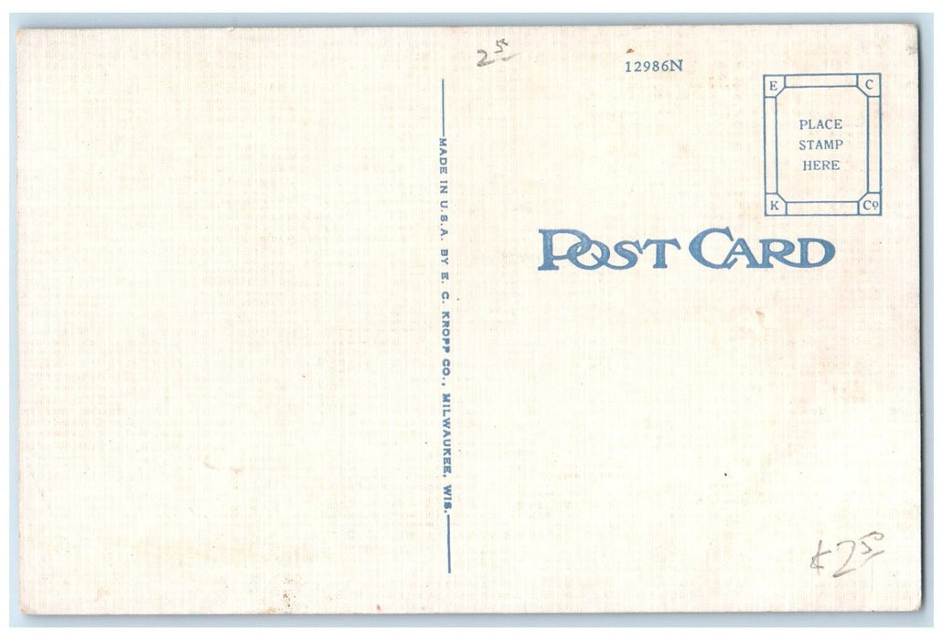 c1940 Locomotive Finished Material Co. Bridge Exterior Atchison Kansas  Postcard