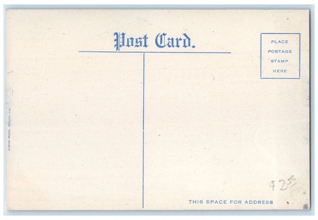 c1910 $100,000 City High School Building Exterior Field Atchison Kansas Postcard