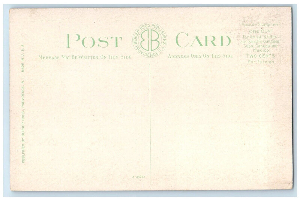 c1910 Main Entrance Gateway Breakers Cornelius Newport Rhode Island RI Postcard