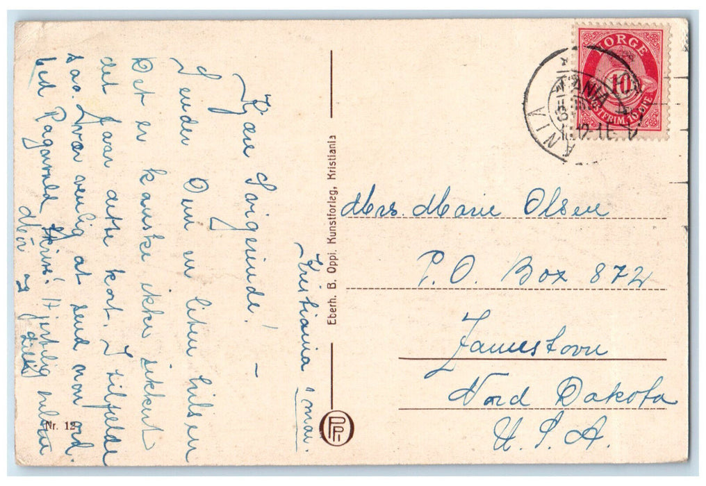 c1910 Dronningen Bygdo Kristiania Oslo Norway Posted Antique Postcard