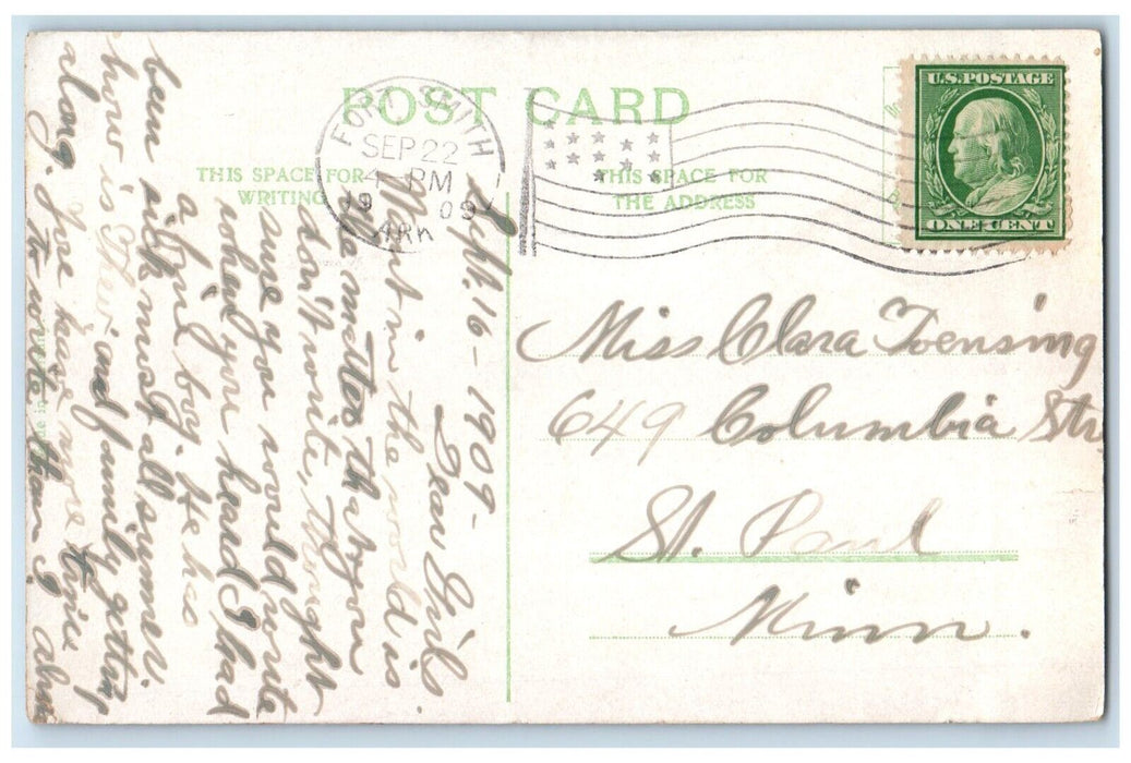 1909 Exterior Railroad Railway Electric Park Fort Smith Arkansas Posted Postcard