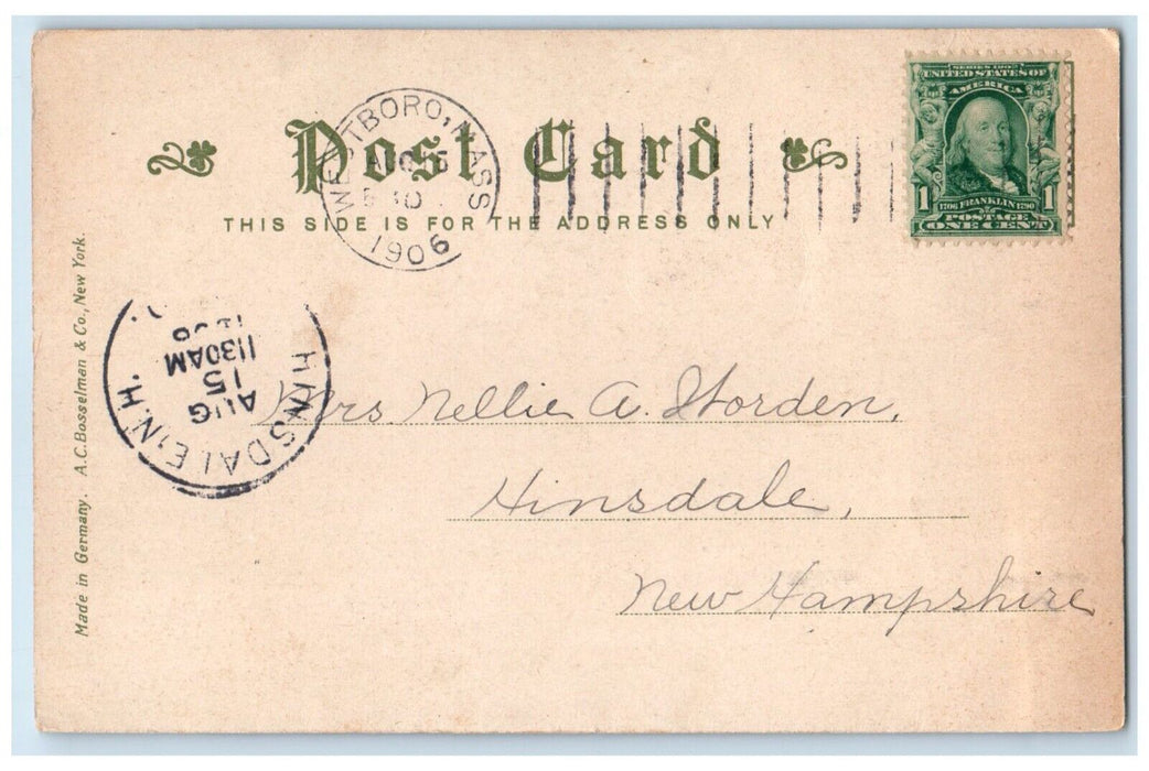 1906 Exterior View Lawrence Light Guard Armory Medford Massachusetts MA Postcard