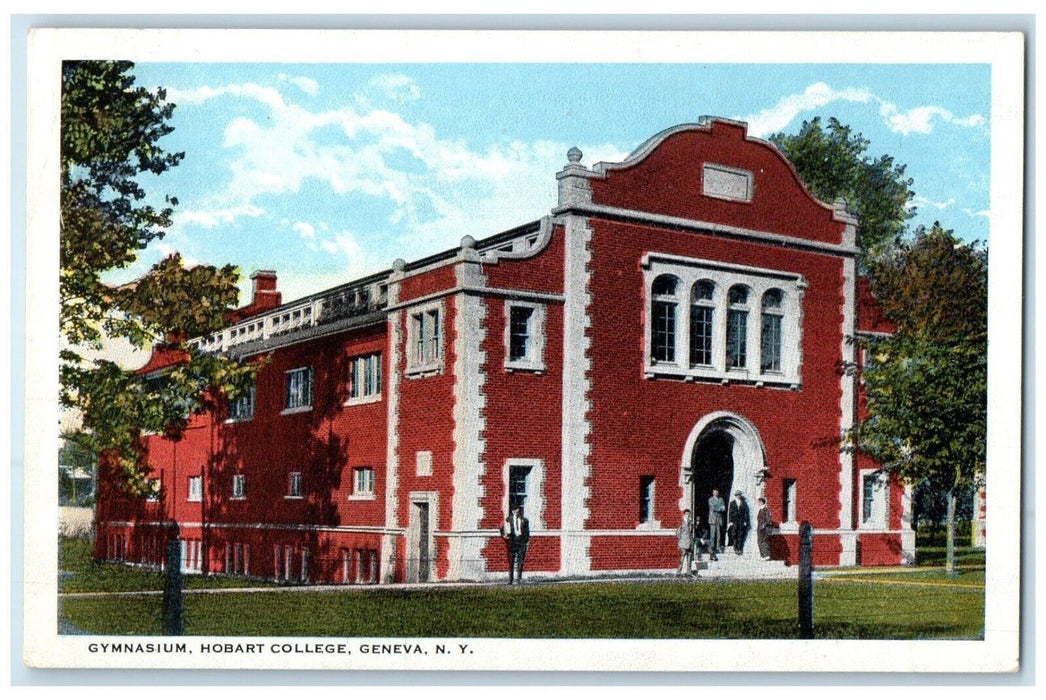 1920 Exterior View Gymnasium Hobart College Building Geneva New York NY Postcard