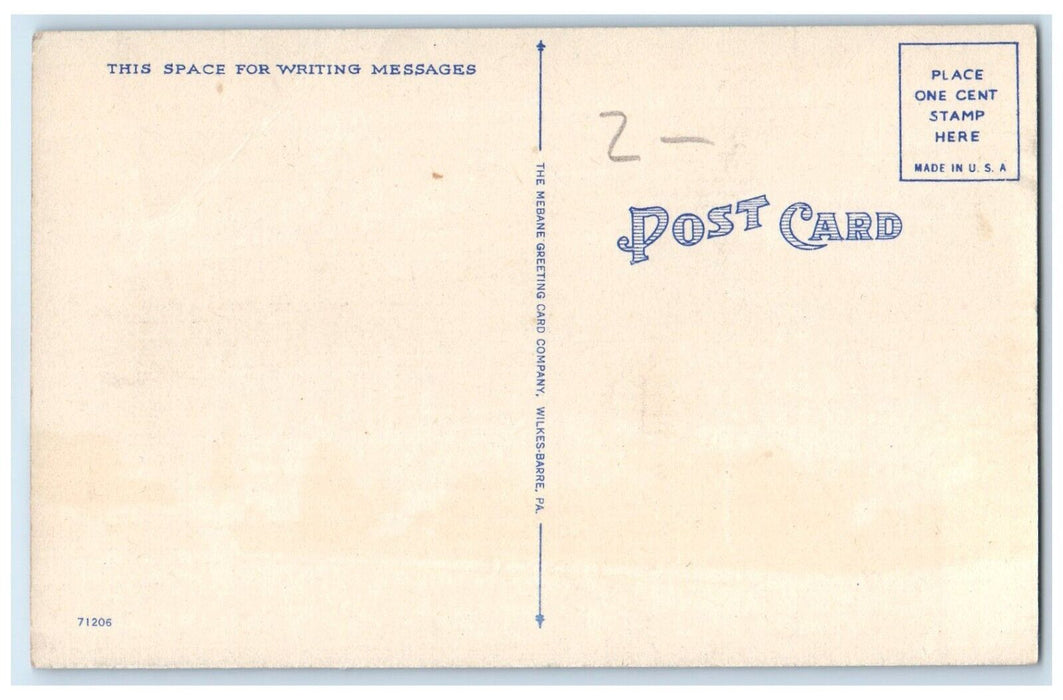 c1940 Exterior View High School Building Williamsport Pennsylvania PA Postcard