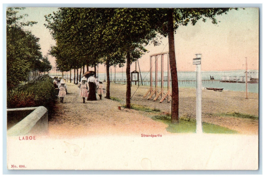 c1905 Part of Strand in Laboe Plon Schleswig-Holstein Germany Postcard