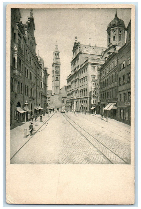 1910 Town Hall and Perlad Official Celebratory Augsburg Bavaria Germany Postcard