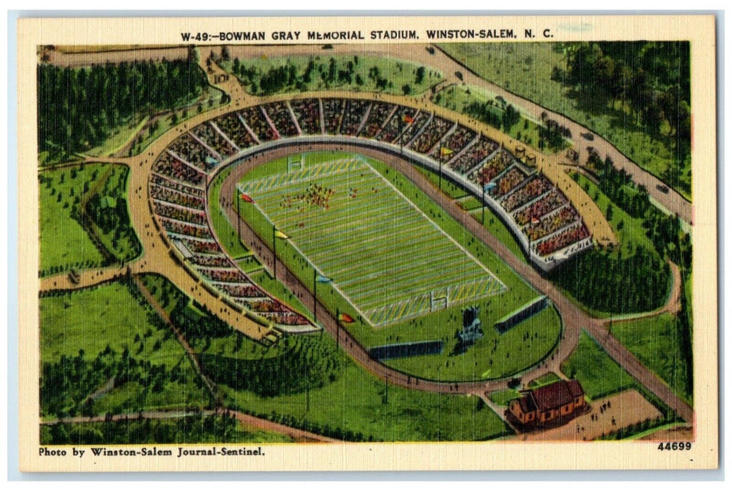 Aerial View Of Bowman Gray Stadium Winston Salem North Carolina NC Postcard