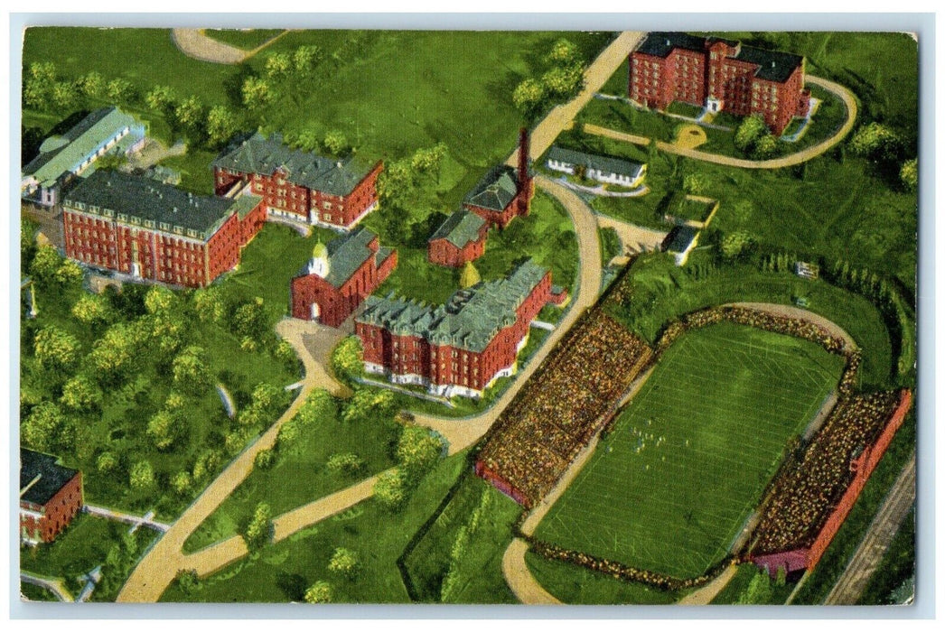 Aerial View University Of Dayton And Campus Dayton Ohio OH Vintage Postcard