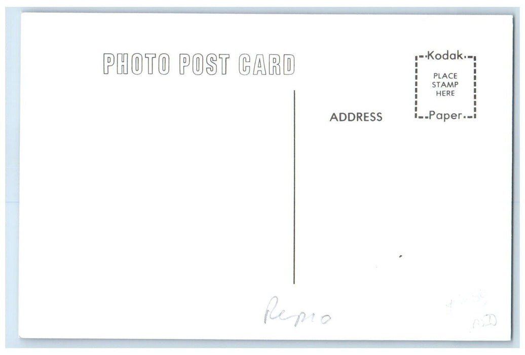c1960's Dolliver Iowa Exterior Building Train Depot Station RPPC Photo Postcard