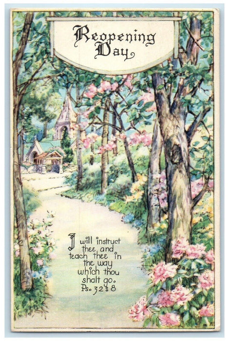 1939 Reopening Day Sunday School Church Philadelphia Pennsylvania PA Postcard
