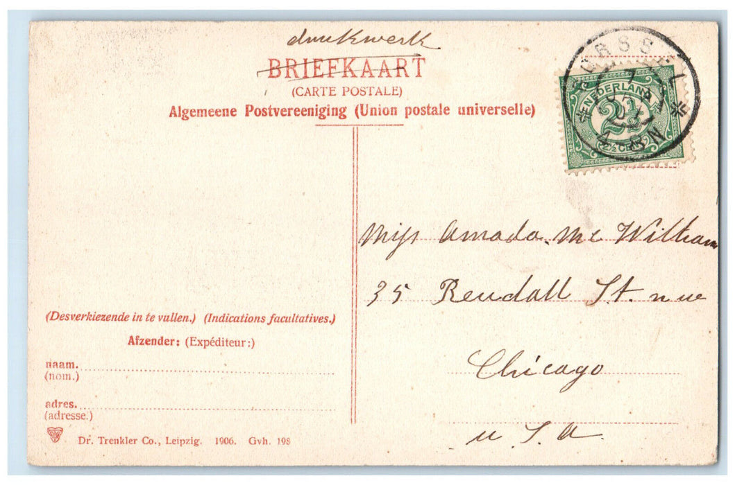 1907 Palace of H.M. The Queen Mother Gravenhage The Hague Netherlands Postcard