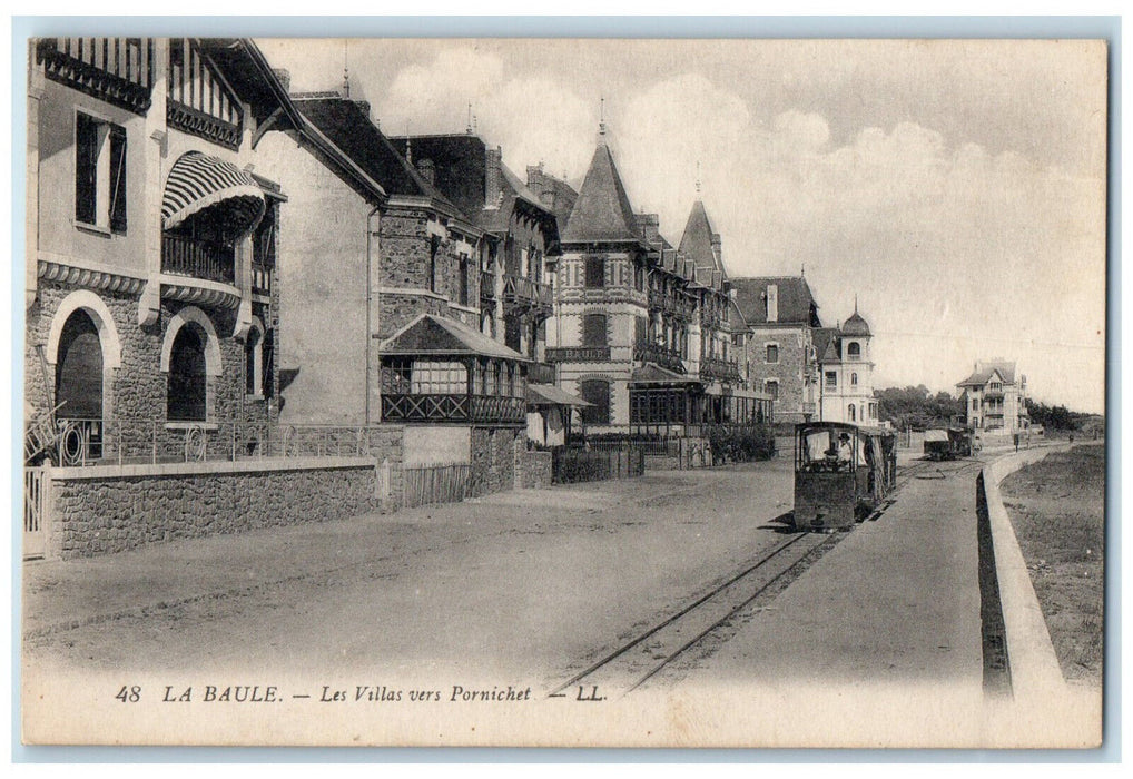 c1910 The Villas Towards Pornichet La Baule-Escoublac France Postcard
