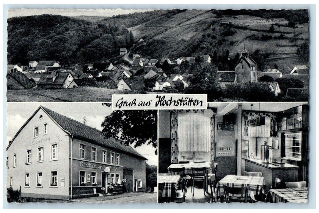 c1910 Greetings from Hochstatten Rhineland-Palatinate Germany Multiview Postcard