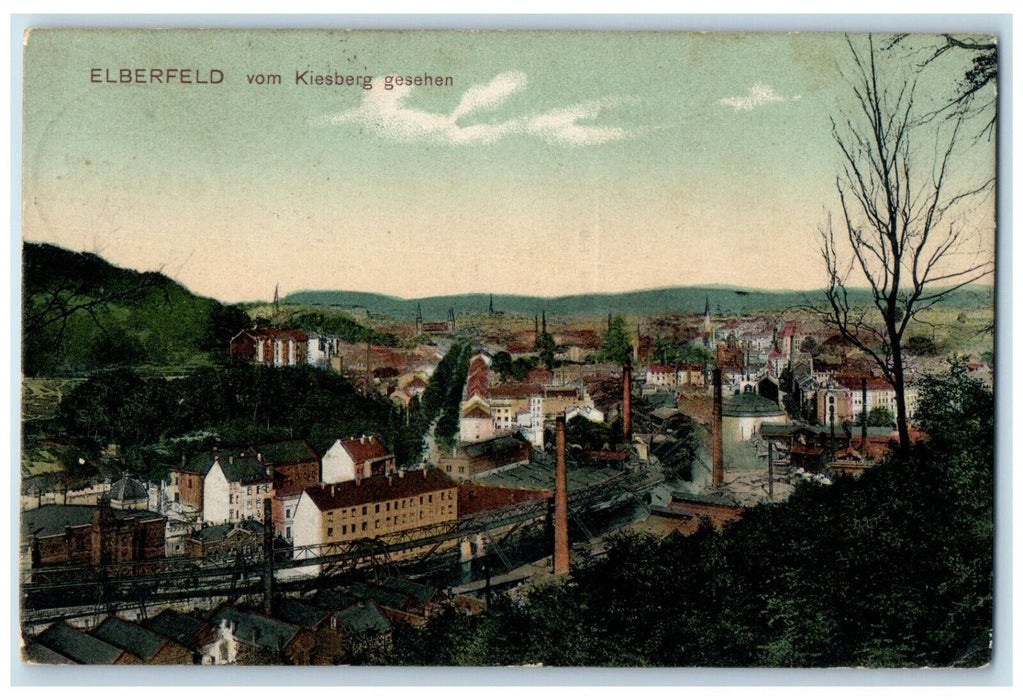 1909 Elberfeld Seen from the Kiesberg Wuppertal Germany Posted Antique Postcard