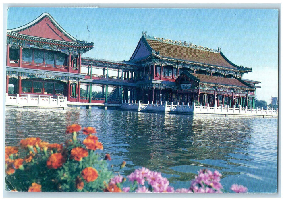 c1960's Chinese Architecture River View Longtan Park (Beijing) China Postcard
