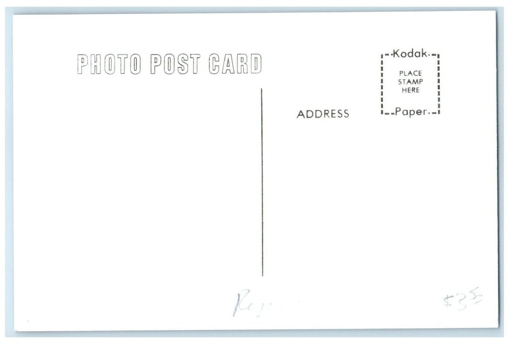 c1960 CB&P Depot Farmington Iowa Vintage Train Depot Station RPPC Photo Postcard