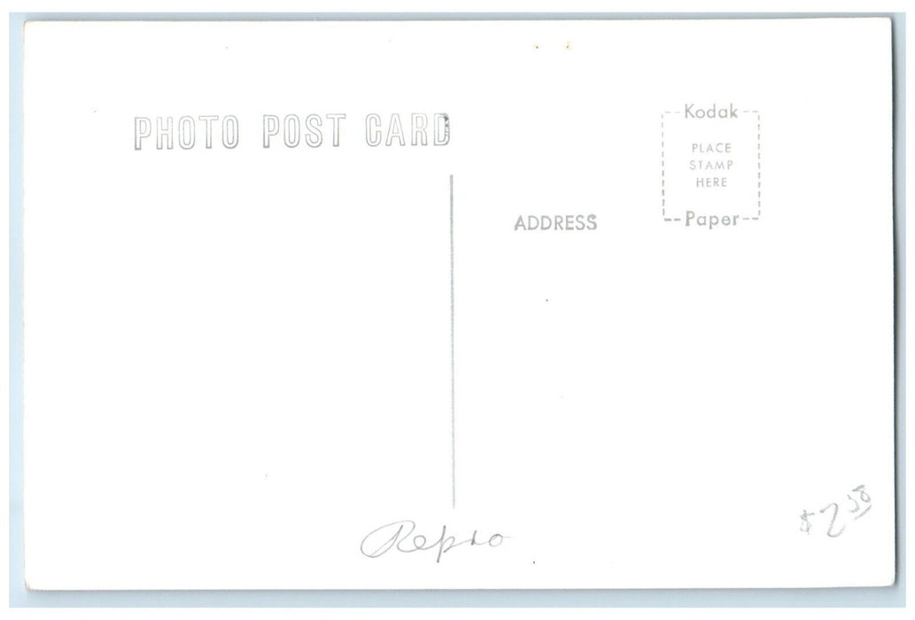 c1960's Elmira Iowa IA Railroad Vintage Train Depot Station RPPC Photo Postcard
