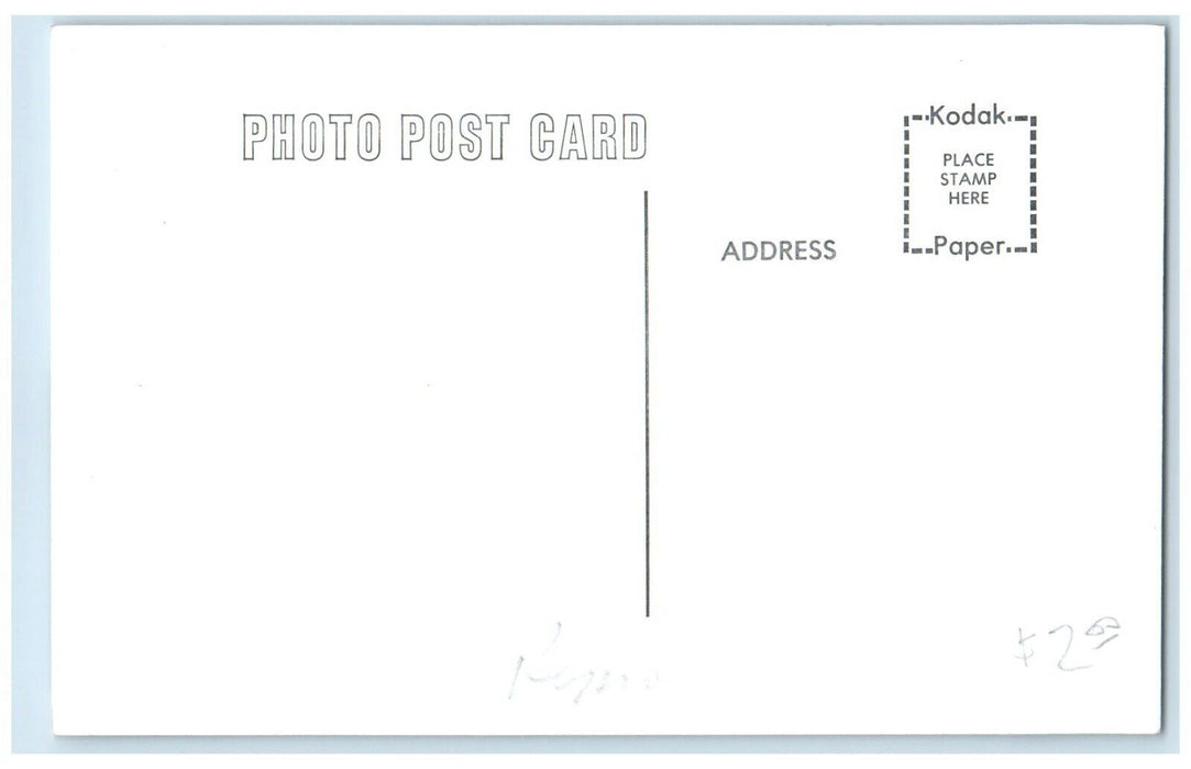 c1960's Elliott Iowa IA Railroad Vintage Train Depot Station RPPC Photo Postcard