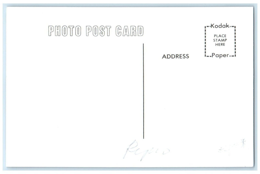 c1913 CMSTP&P Depot Adaza Iowa Exterior Train Depot Station RPPC Photo Postcard