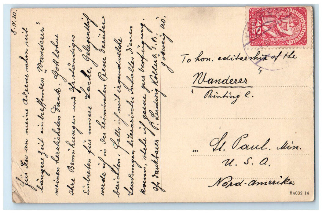 1920 Benedictine Monastery Gottwelg in Nied Austria Sud-West-Front Postcard