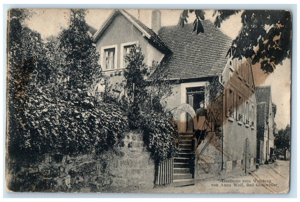 1906 Gasthaus Zum Weinberg By Anna Wolf Bad Gleisweiler Germany Postcard