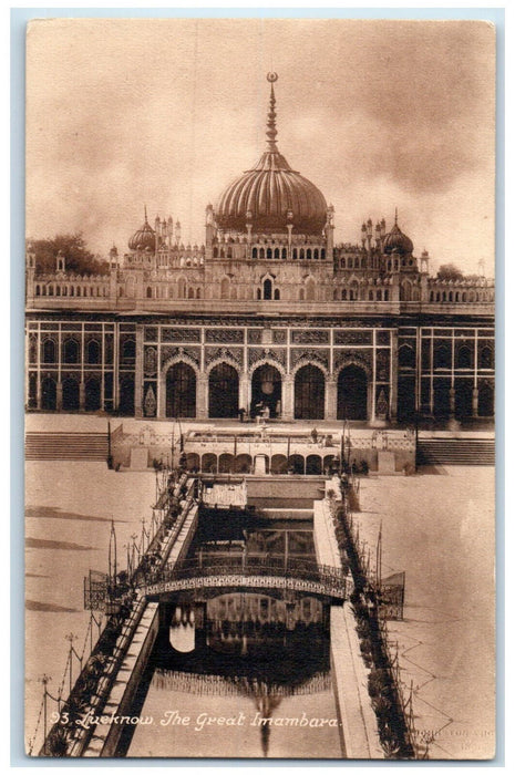 c1910 Lucknow The Great Imambara Uttar Pradesh India Unposted Antique Postcard