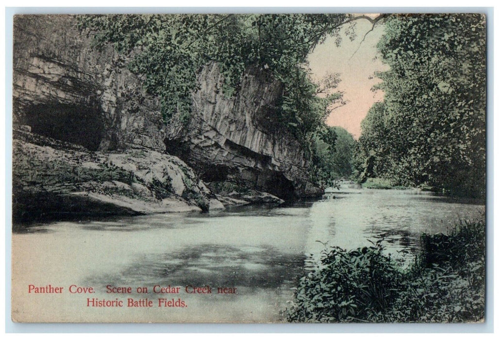 1909 Panther Cove. Scene On Cedar Creek Near  Historic Battle Fields Postcard