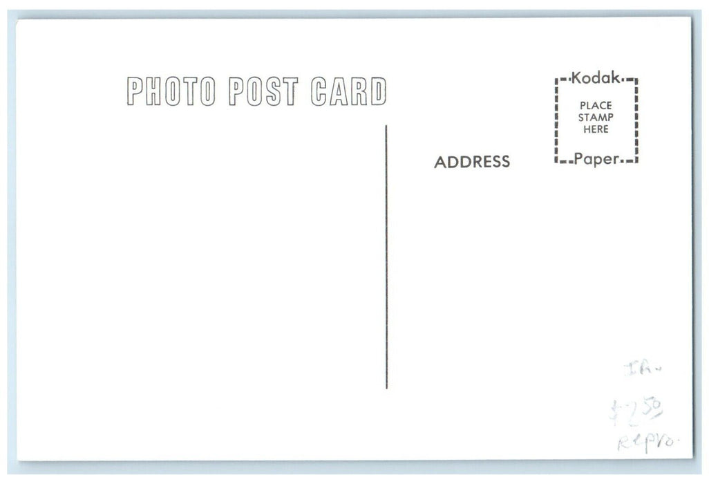 c1960's DMCI RR Hyperion Iowa IA Vintage Train Depot Station RPPC Photo Postcard