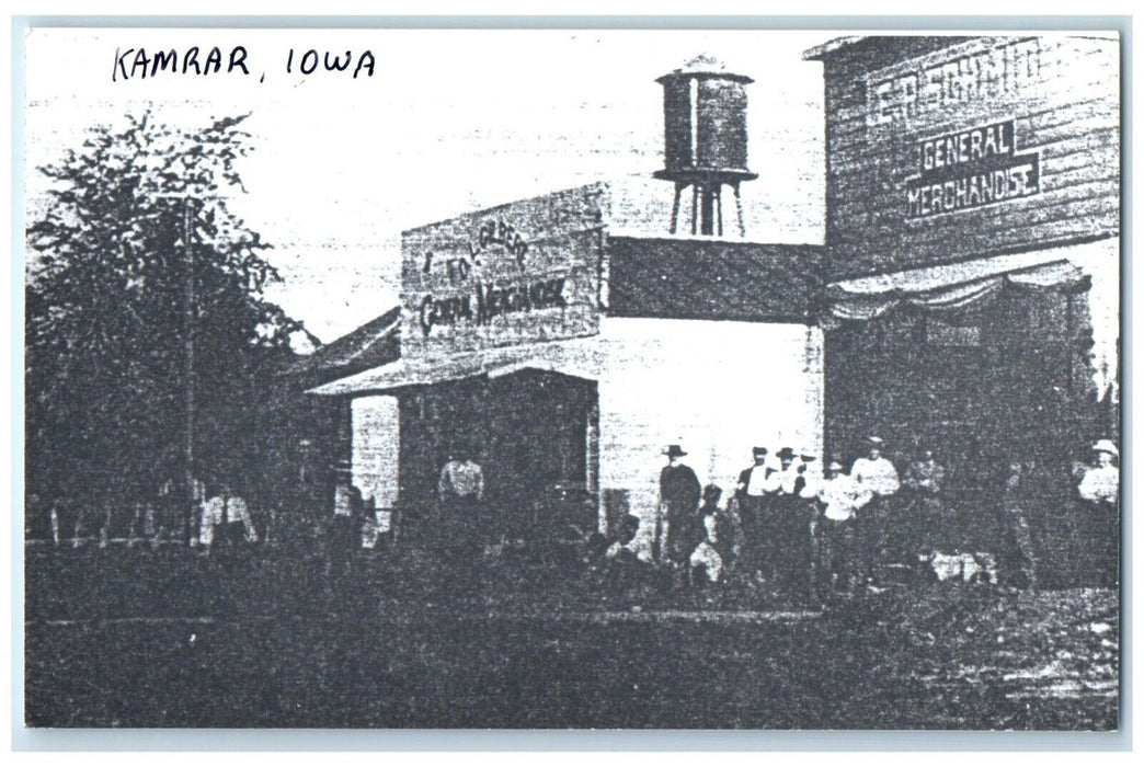c1960's Kamrar Iowa IA Railroad Vintage Train Depot Station RPPC Photo Postcard