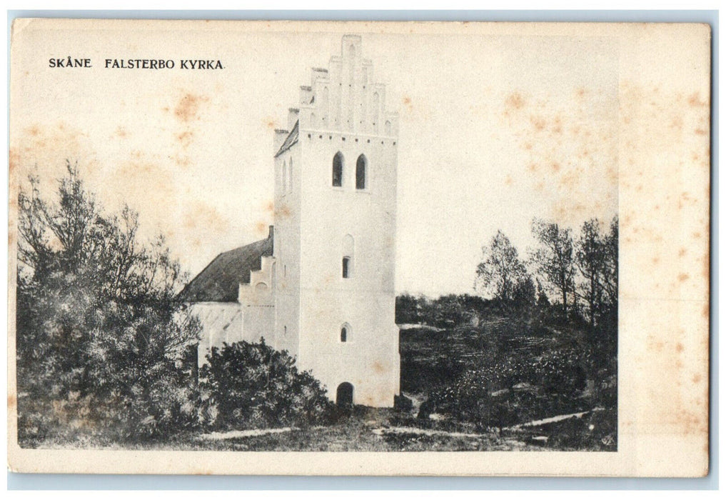 c1910 Falsterbo Church Scania Skane County Sweden Antique Unposted Postcard