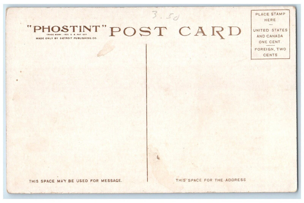 c1920 Exterior View Blantyre Garden House Lenox Massachusetts Phostint Postcard
