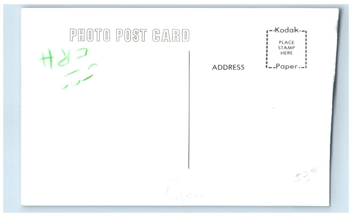 c1960 Burlington Villisca Iowa Railroad Train Depot Station RPPC Photo Postcard