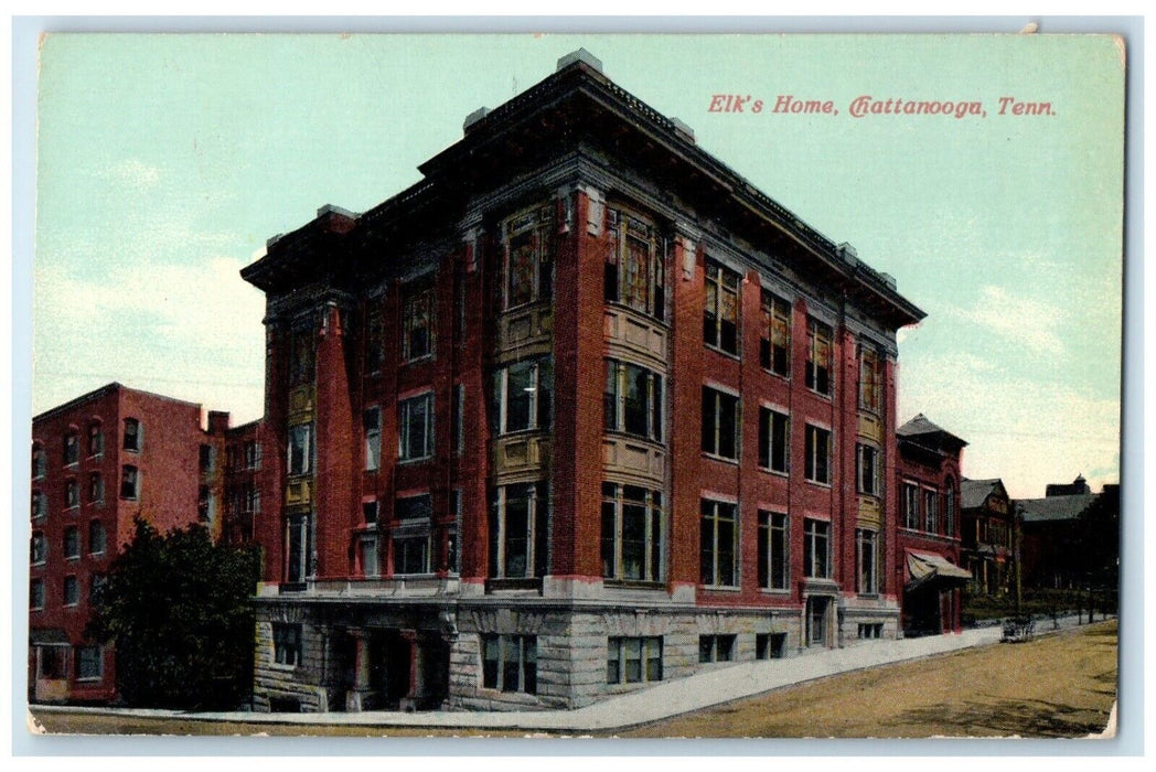 1910 Exterior View Elks Home Building Chattanooga Tennessee TN Unposted Postcard