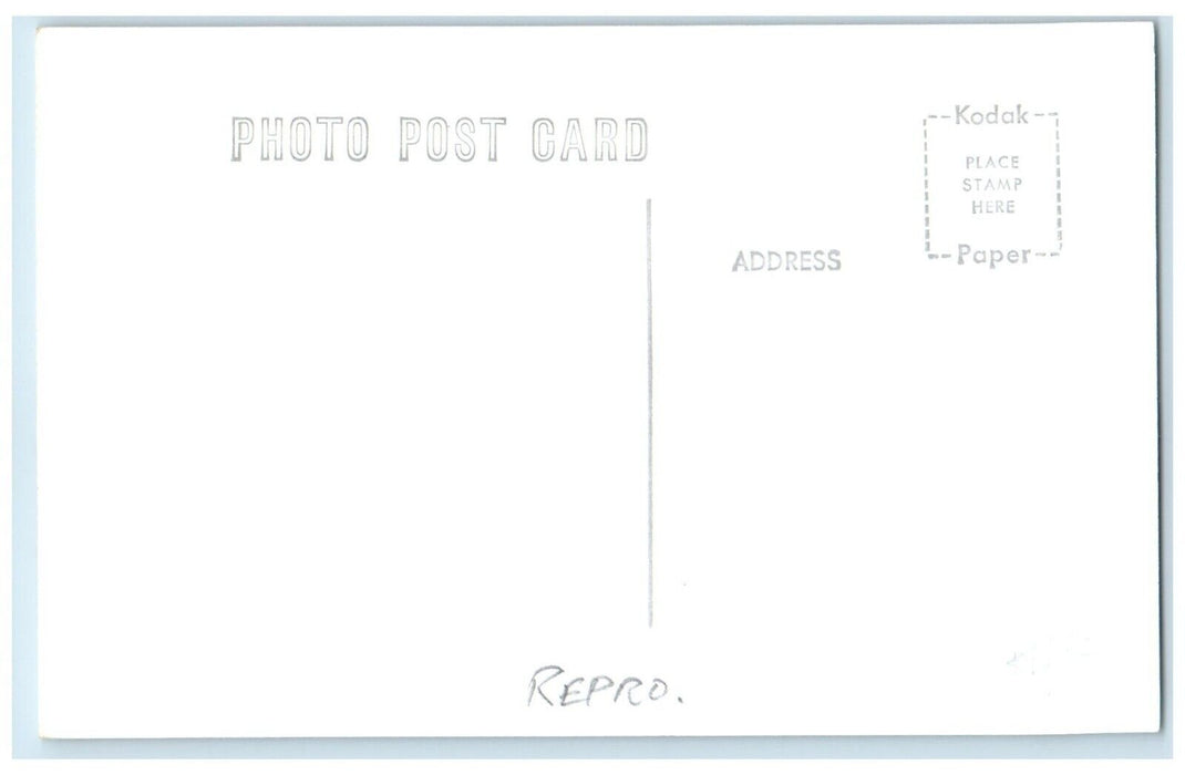 1913 Rock Island Oakland Iowa Railroad Train Depot Station RPPC Photo Postcard