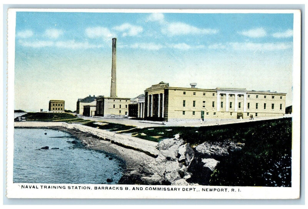 1920 Naval Training Station Barracks Commissary Newport Rhode Island RI Postcard