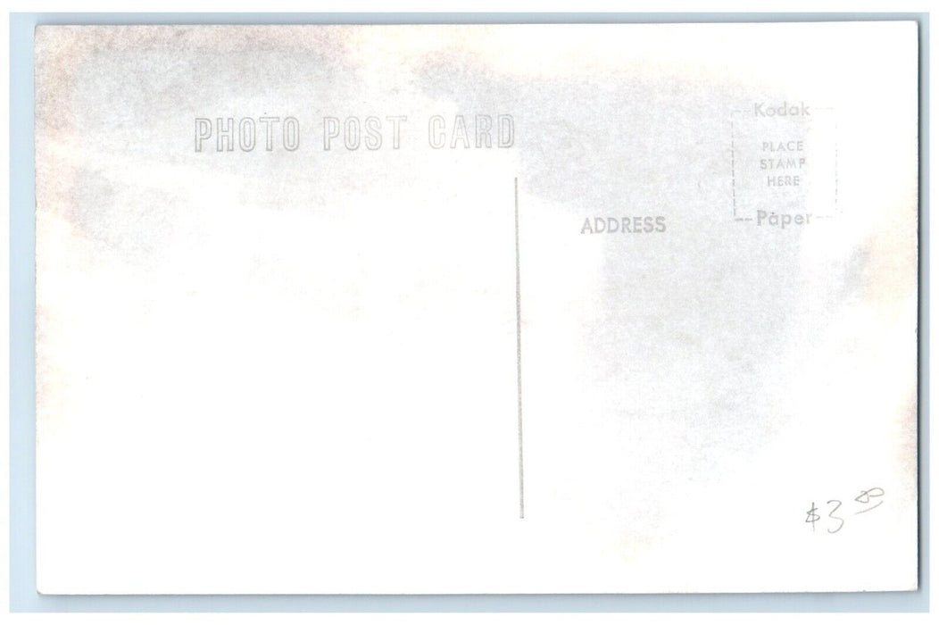 c1960 Millerton Iowa IA Railroad Vintage Train Depot Station RPPC Photo Postcard