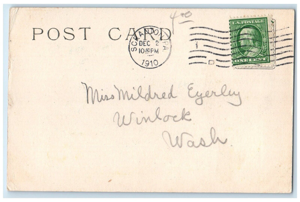 1910 Technical High School Smith Manual Training Scranton Pennsylvania Postcard