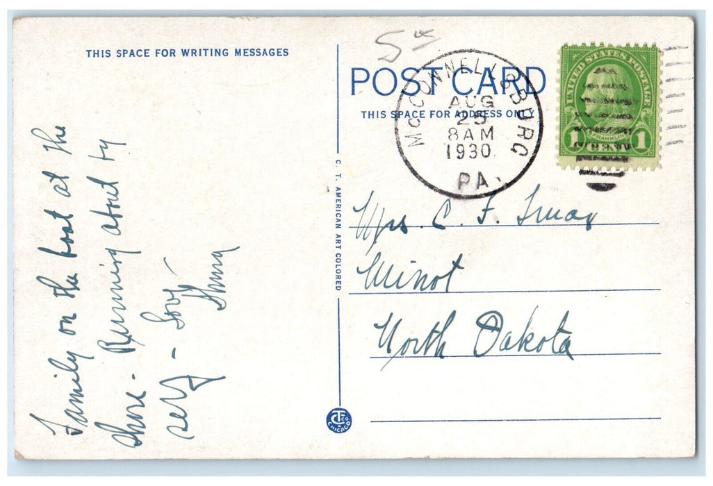 1930 Tuscarora Summit Buchanan Trail Mercersburg Pennsylvania PA Posted Postcard