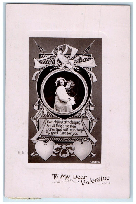 1911 Valentine Heart Cupid Angel Little Sweetheart St. Paul Minnesota Postcard