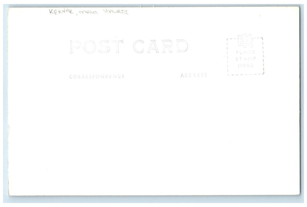 c1940's View Of Keanae Maui Hawaii HI RPPC Photo Unposted Antique Postcard
