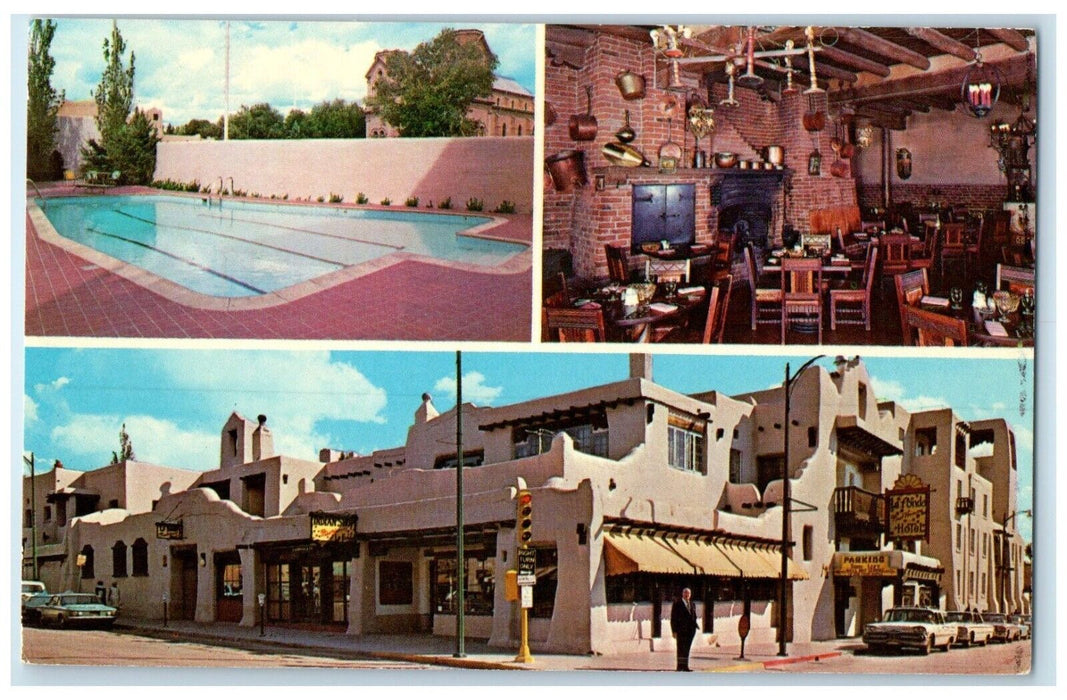 c1960 Multi-View La Fonda Hotel Santa Fe New Mexico NM Vintage Antique Postcard